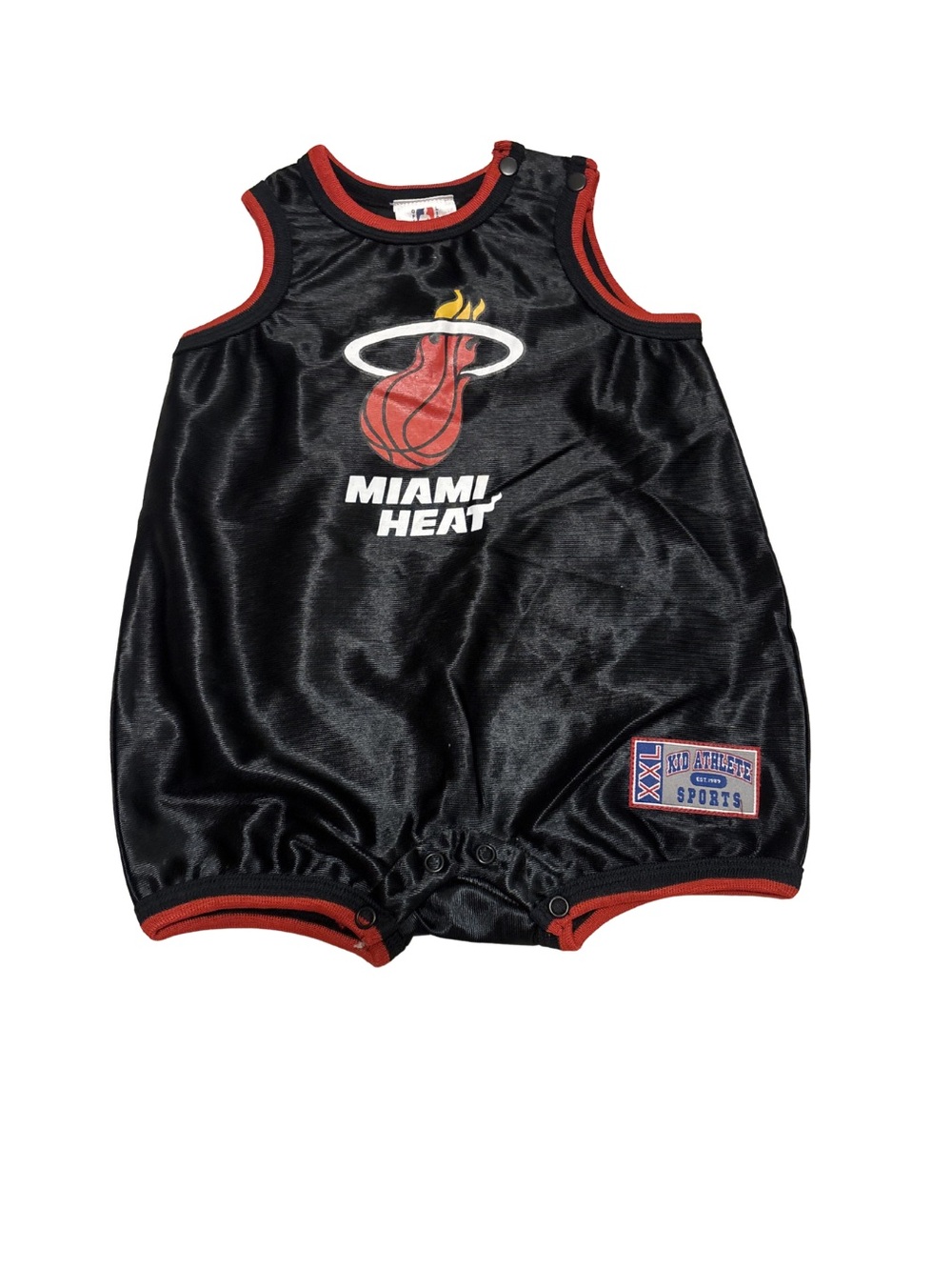 vintage-style Miami Heat infant jersey romper